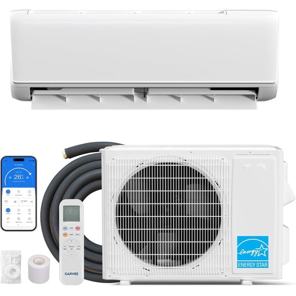 MemoryField 12000 BTU 21 SEER2 Mini Split AC & Heat Pump, Air Coditioner with Energy-Star and Buit in WiFi, APP Control Compatible with Alexa, 208-230V, Cools Heat Room Up to 750 Sq.ft