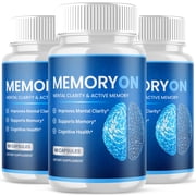 MemoryOn Advanced Formula Brain Support Pills Maximum Strength Supplement Memory On 180 Capsules