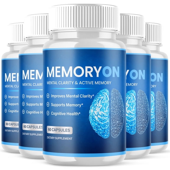 MemoryOn Advanced Formula Brain Support Pills Maximum Strength Supplement Memory On 300 Capsules
