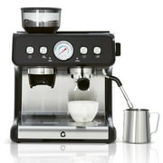 Memoryfield 20 Bar Espresso Machine with Built-In Conical Burr Grinder, 1450W Semi Automatic Coffee Maker with Steam Wand, 2.8L Water Reservoir, Black