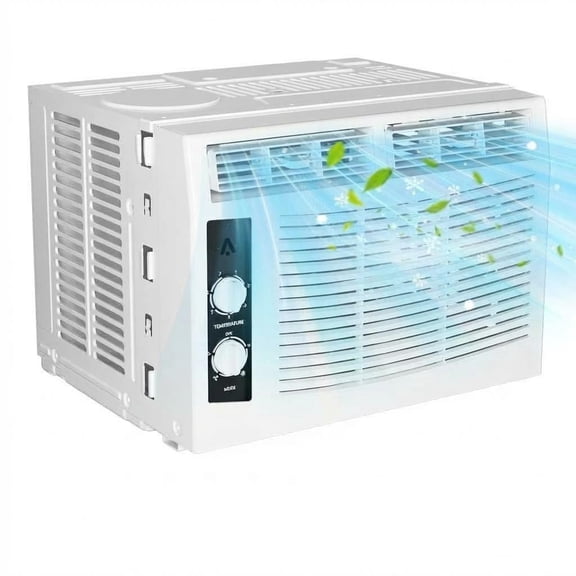 Memoryfield 5000 BTU Window Air Conditioner, Cools Up to 150 Sq. ft, Window Fast Cooling Ac Unit with 7 Level Temperature Setting, White