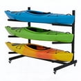 thumbnail image 1 of Memoryfield Freestanding Kayak Storage Rack with Wheels, 3-Tier Adjustable Heavy Duty Stand for Kayaks, Canoes, SUPs, Surfboards – Garage or Outdoor Organizer, 1 of 10