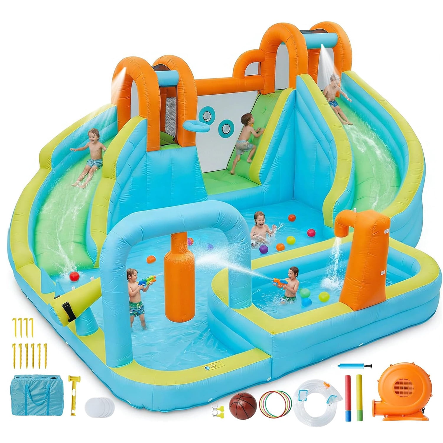 Memoryfield Inflatable Bounce House for Kids, 15.9ft x 14ft, 10-in-1 ...