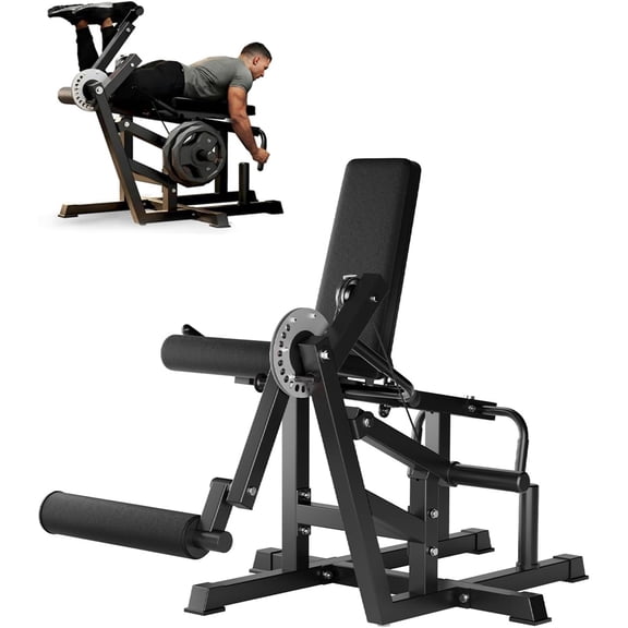 Memoryfield Leg Extension and Curl Machine, 630 lbs Adjustable Seated Leg Curl & Leg Extension Machine for Home Gym, Leg Workout Equipment, Black