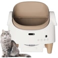 thumbnail image 1 of Memoryfield Open-Top Self Cleaning Cat Litter Box with App Control, Safety Sensors, Odor Control, Bags, Beige, 1 of 9