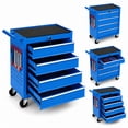 thumbnail image 1 of Memoryfield Rolling Tool Chest Cart with 4 Drawers, Wheels, Lockable Storage Cabinet & Hooks, Blue, 1 of 8