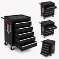 thumbnail image 1 of Memoryfield Rolling Tool Chest with Wheels, 5 Drawer Tool Storage Cabinet with Locking System, Heavy Duty Tool Cart Organizer for Garage Workshop, Black, 1 of 8