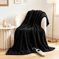thumbnail image 1 of Memoryfield Throw Size Electric Blanket, 50" x 60" Heated Blanket , Fast Heating, 6 Heat Settings & Auto Shut Off, Machine Washable, Black, 1 of 9