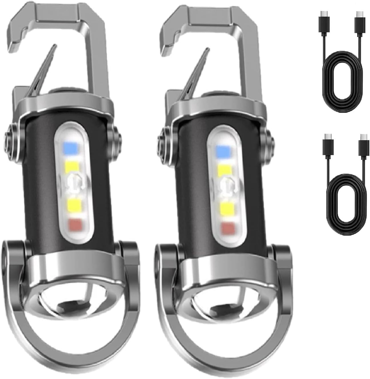 Memoryraise Keychain Flashlight, Portable Rechargeable Bright Keychain ...