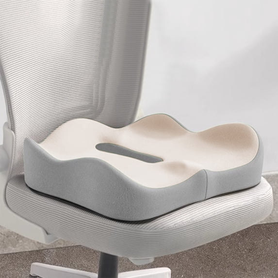 Memorys Foam Seat Cushion For Office Chair Thick Ergonomic Coccyx Support Pillow Non Slip Bottom For Car Home Wheelchair Use