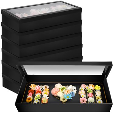 MAMA Flower Gift Box - Fillable Letter Shaped Box With Butterfly Decorations & Crystal Pins