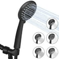 thumbnail image 1 of Memotoo High Pressure Shower Head with Handheld, Shower Head and Hose Set for Bath Taps, 5 Spray Setting Powerful Shower Eco Flow Shower Water Supply Pipeline, Matte Black, 1 of 9