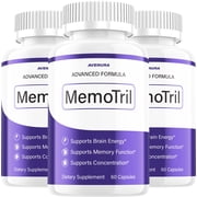 Memotril Capsules   Memotril Natural Blend Memory Focus Support Supplement, 3 Pack, 180 Capsules