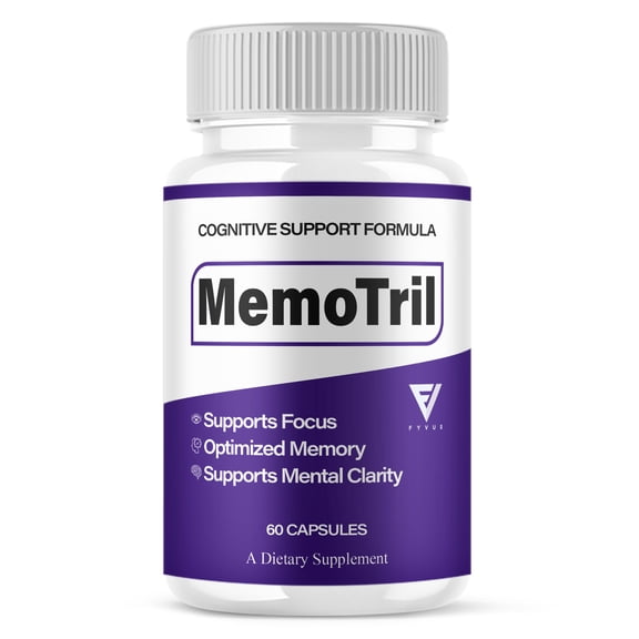 Memotril Memory Capsules, Memo Tril Advanced Brain Health and Mind Focus Formula (60 Capsules)