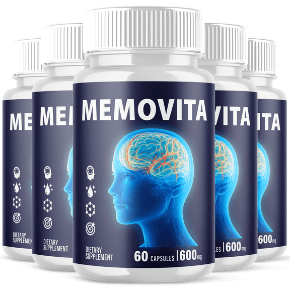Memovita Advanced Formula Brain Support Pills Maximum Strength Supplement 300 Capsules
