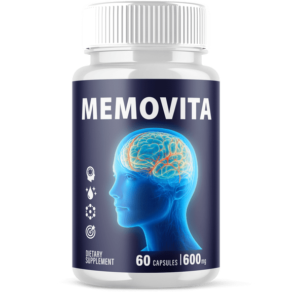 Memovita Advanced Formula Brain Support Pills Maximum Strength Supplement 60 Capsules