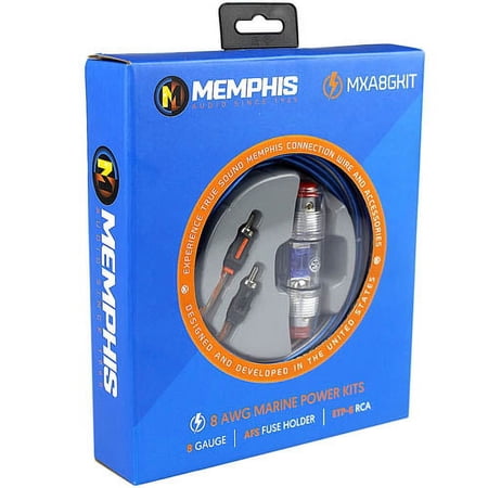 Memphis 8 AWG Amp Installation Wiring Kit Marine Grade Car Audio 17-MXA8GKIT