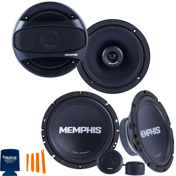 Memphis Audio 1 Pair of SRX60C 6.75" Components and 1 Pair SRX62 6.5" Coaxial Speakers