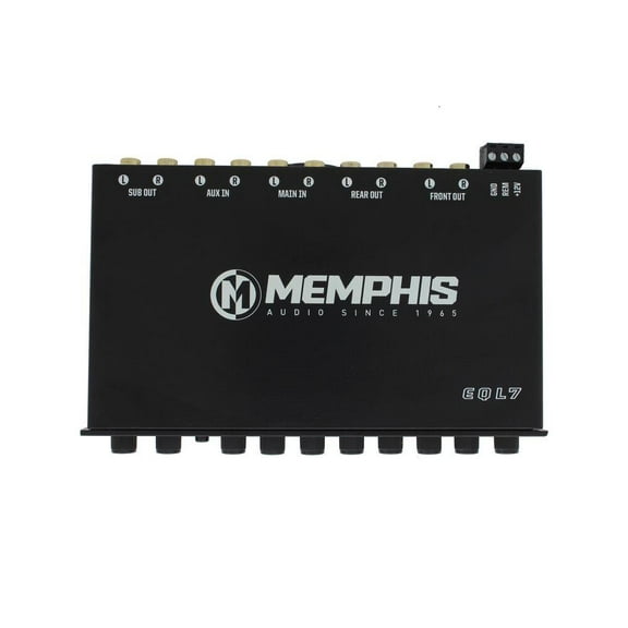 Memphis Audio EQL7 7-Band 8V Pre-amp Output Car Stereo Graphic Equalizer