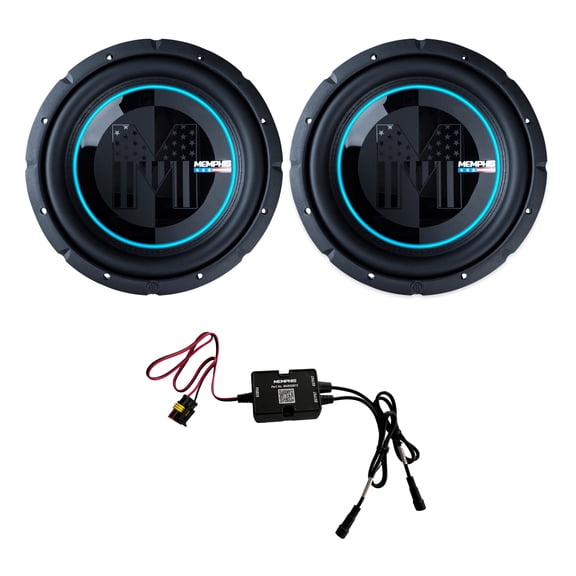 Memphis Audio 76PRXL12FTV Dual 12" RGB Subwoofers, RGB Controller