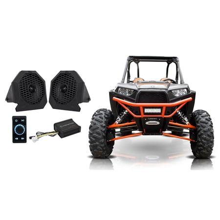 Memphis Audio Bluetooth Controller+Dash Speakers+2-Ch Amplifier For Polaris RZR