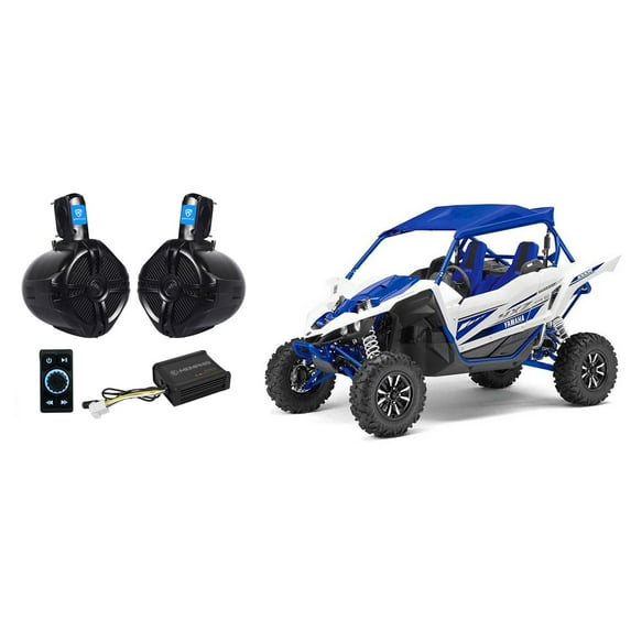 Memphis Audio Bluetooth Controller+Tower Speakers+2-Ch Amplifier For Yamaha YXZ