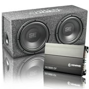 Memphis Audio Dual 10 Ported Enclosure with Amplifier Package Street Edge SE210