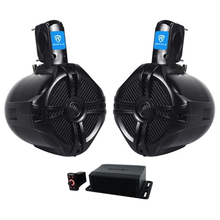 Memphis Audio Hidden Hide Away Marine Bluetooth Receiver+6.5 inches Wakeboard Speakers