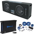 thumbnail image 1 of Memphis Audio MBE8D2 700w RMS Dual 8" Car Subwoofers+Sub Box+Amplifier+Amp Kit, 1 of 19