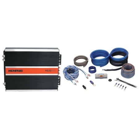 Memphis Audio MJP1000.1 1000w RMS @ 1 ohm Mono Car Amplifier+Remote+Amp Kit
