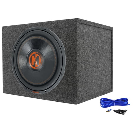 Memphis Audio MJP1522 15" 1500 Watt MOJO Car Subwoofer+Sealed Sub Box Enclosure