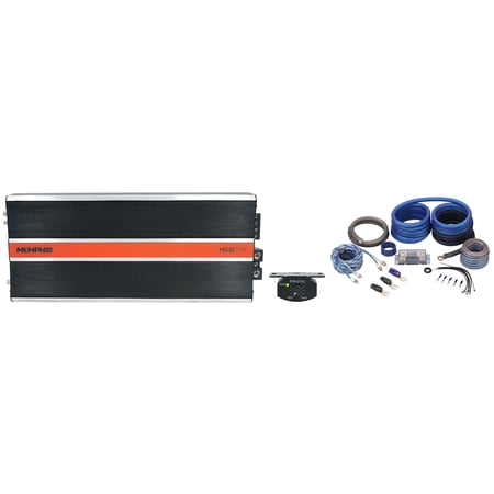 Memphis Audio MJP3000.1 3000 Watt RMS Mono Car Amplifier+Remote+Amp Wire Kit