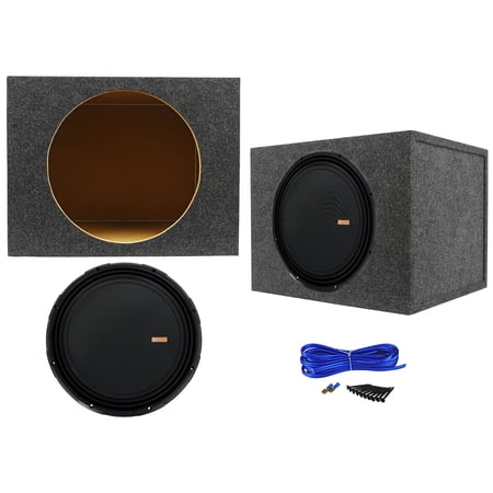 Memphis Audio MOJO 1512 15" 3000w Competition Subwoofer+Sealed Sub Box Enclosure