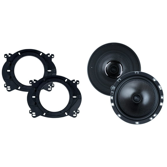 Memphis Audio MS60MV - MClass 6.5" Oversized Convertible Mid Woofer with OEMBKT60 Vehicle Specific 6 1/2"" Speaker Adaptors