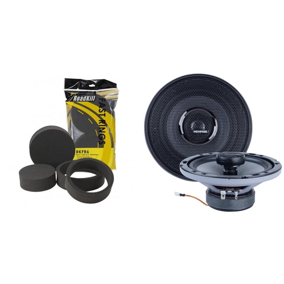 Memphis Audio MS62V 6.5" Convertible Coaxial Speakers & RKFR6 Roadkill Fast Rings Bundle