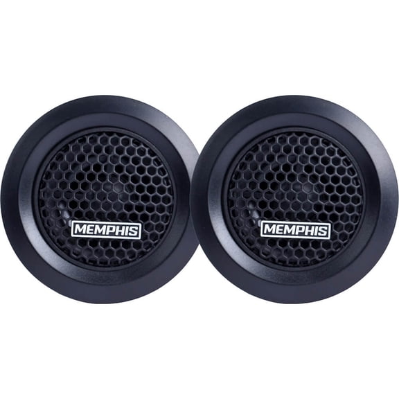 Memphis Audio PRX10 1 Inch PEI Dome Tweeters with 2-Way Crossovers, 50W RMS, Pair