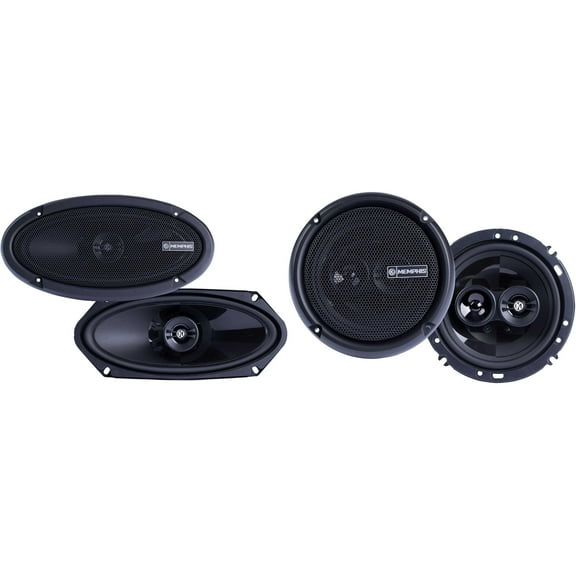 Memphis Audio PRX410 Power Reference Series 4x10" 2-Way Coaxial Speakers With Swivel Tweeters - Pair with PRX603 Power Reference Series 6.5" 3-Way Coaxial Speakers With Swivel Tweeters - Pair