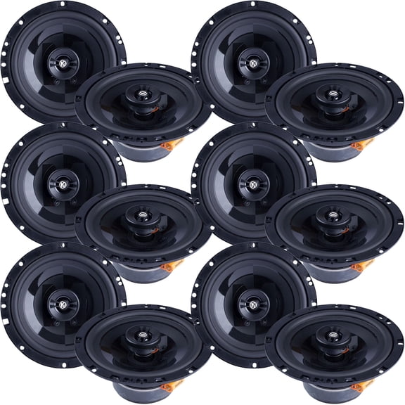 Memphis Audio PRX60 6.5" Oversized Power Reference Coaxial Speakers - Builder Pack (12 Individual Speakers / 6 Pairs) - No Grilles