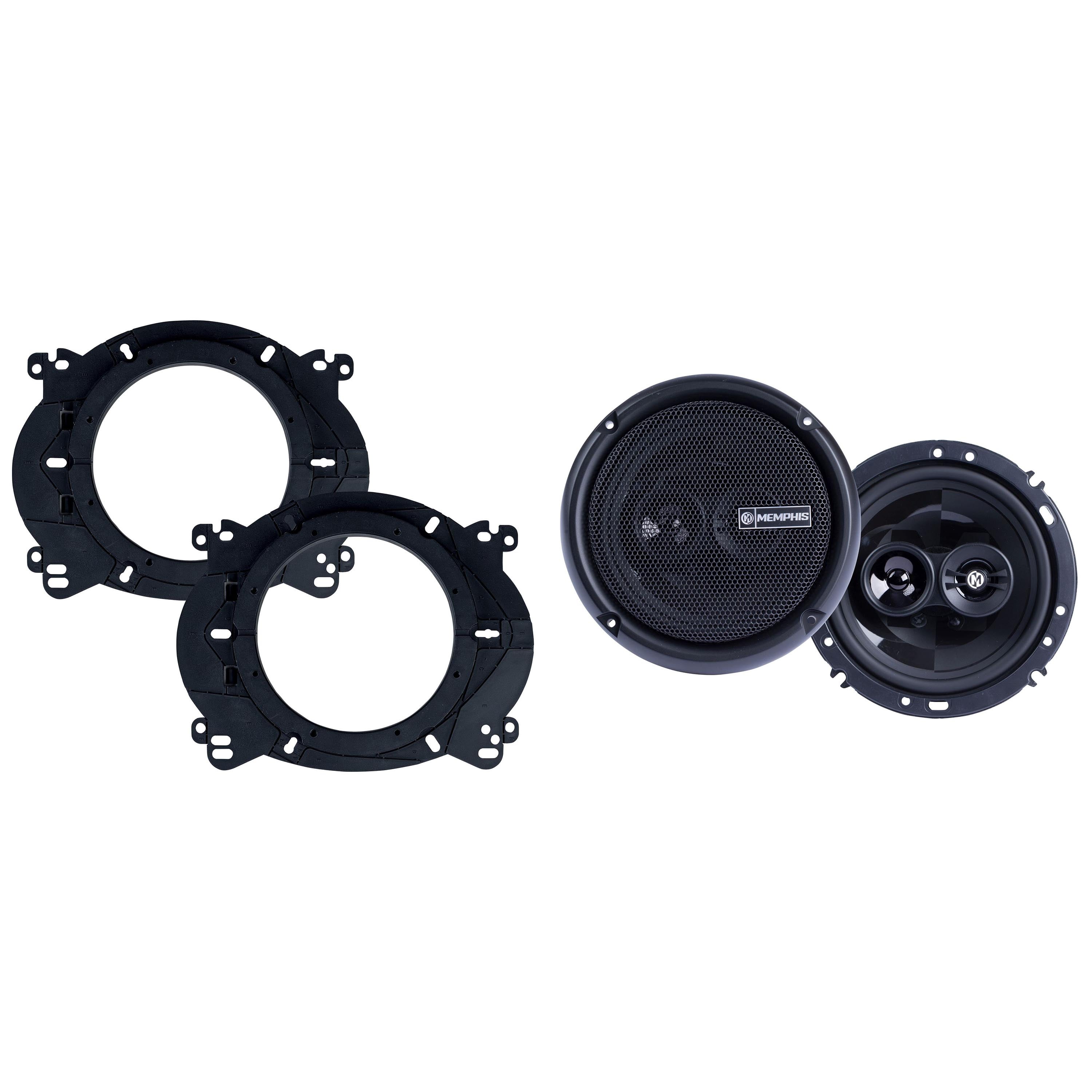 Memphis Audio PRX3 3.5" 30W Car Speakers - Pair With Pivot Tweeters For Enhanced Sound