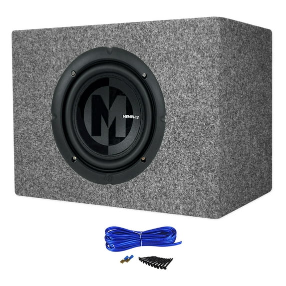 Memphis Audio PRX624 6.5" 300 Watt Car Audio Subwoofer+Sealed Sub Box Enclosure