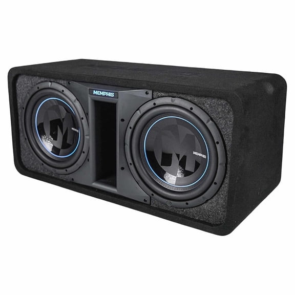 Memphis Audio PRXE12DFT - PRX Dual 12" Loaded 1 OR 2 Ohm Enclosure with RGB LEDs