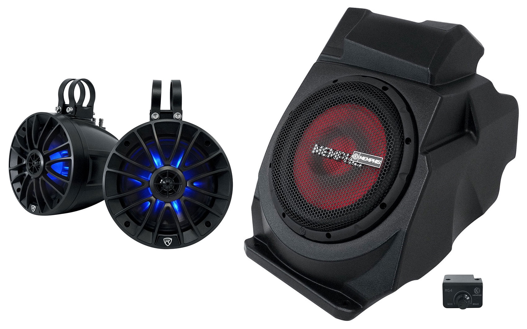 Rzr Pro R Subwoofer Memphis Audio RZRPRO10SE Powered Subwoofer+Speakers For 2019+ Polaris ...
