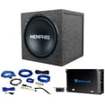 thumbnail image 1 of Memphis Audio SRX1244V 12" 300 Watt Car Subwoofer+Sealed Box+Amplifier+Amp Kit, 1 of 36