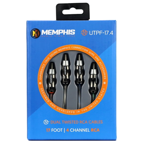 Memphis Audio UTPF-17.4 17 ft. 4-Channel RCA Interconnect Cable