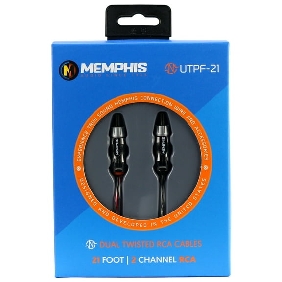 Memphis Audio UTPF-21 21 ft. 2-Channel RCA Interconnect Cable