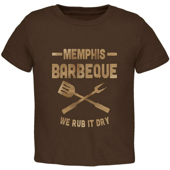 Memphis Barbeque Rub It Dry Toddler T Shirt Brown 4T