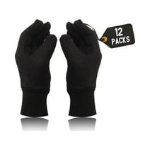 Memphis Brown Jersey Versatile Work Gloves Lightweight, Durable, Adult Standard Weight Reusable Gloves 12 Pack