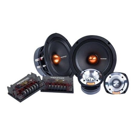 Memphis Car Audio - MOJO Pro 6-1/2" 2-Way Car Speakers (Pair) - Silver/Black