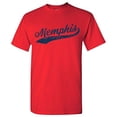 thumbnail image 1 of Memphis City Baseball Script Basic Cotton T-Shirt - X-Large - Red, 1 of 6