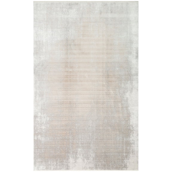 Memphis Cream Modern Viscose Area Rugs for Living Room Jacquard Textured Modern Rugs Soft Geometric Rug for Bedroom Washable Rug Non-Slip Bohemian Carpet Perfect for Dining Room Office Beige